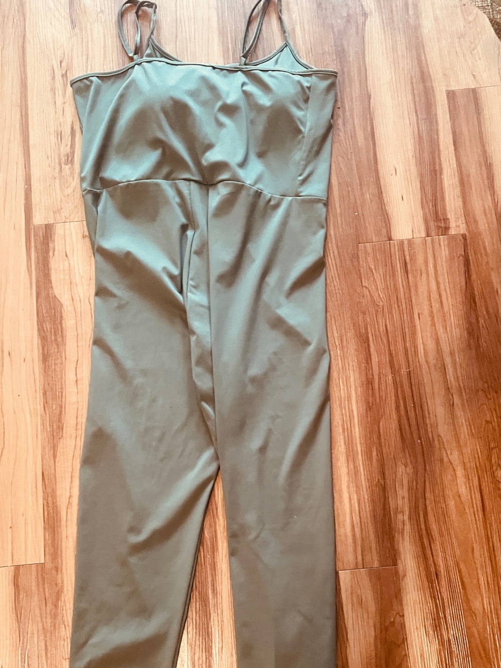 No Boundaries Olive Strapless Jumpsuit - Picture 3 of 4